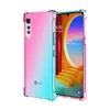 Gradiënt Dual Color Transparante TPU Shockproof Telefoon Case voor LG Velvet Stylo 5 6 K71 K51S K50S K40S K61 Q61 V60 DIMQ K51