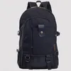 Mochila de lona para hombre, mochila escolar de gran capacidad, mochilas de Color sólido a la moda, mochila deportiva de viaje informal, mochila 1