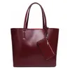 EFFINI Factory Women's Bag Handbags Purses 2021 Fashion Genuine Real Leather Big Shopping Tote Bag Ladies Large Capacity Composite Bag