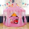 Розовая принцесса детская палатка для детей палатки игрушки портативные девушки Tipi Infantil детский дом вигвам Teepee Playhouse Baby Tent LJ200923