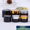 10PCS 5G 10G 20G 30G 50G Små Amber Glass Kosmetisk Jur Pott, Tom Mörk Brun Ögonskugga Makeup Face Cream Lip Balm Container