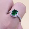 Charme Frauen Diamant Ringe Modeschmuck 925 Sterling Silber CZ Kissen Form Verlobungsring für Liebhaber Geschenk