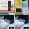 Stud Earrings Jewelry S925 Sterling Sier D Color Vvs Four Moissanite Diamond Earring Passed Test Women Anniversary Party Gifts