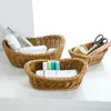 Storage Baskets Woven Seagrass Basket Of Straw Wicker For Home Table Fruit Bread Towels Small Kitchen Container Set by sea JJB14003