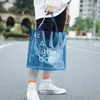 Özel Moda Su Geçirmez Çantalar Çanta Kadınlar Için Lüks Çanta Neon PVC Şeffaf Jöle Tote Çanta
