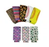 50pcs 330ML Slim Car Holder Sunflower Neoprene Insulator Cooler Baseball Water Bottle Covers Bottle Case Pouch Leopard Flower