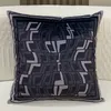 Home Cushion Decorative Pillow Luxury Cushion Brand Decorative With F Letters Fashion Cushions Cotton Covers Home Decor Pillows 2202082D