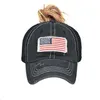 Cappelli da festa per adulti Cappello a coda di cavallo lavato in cotone Bandiera nazionale Berretto da baseball ricamato Cappello da sole per esterni Sport USA Cappellino festivo 9 stile T2I52364-1