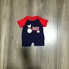 Zomer baby meisjes jongens jurk korte set romper boerderij yard plaid marine chick kinderen kleding boutique katoen melk zijde knie lengte LJ200915