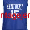 Demarcus Cousins #15 Kentucky Wildcats College Maglia da basket retrò da uomo cucita personalizzata con qualsiasi numero nome maglie