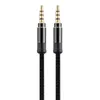 Lineshopping 3m Pleciony Aux Cord Wysokiej Jakości Stereo Audio Cable 4Poles 3.5mm Męski na Męski Słuchawki Jack Linia pomocnicza dla iPhone Samsung