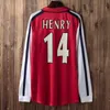 1998 1999 2005 HENRY BERGKAMP Retro voetbalshirts V. PERSIE VIEIRA MERSON ADAMS Heren thuis rood uit 3e voetbalshirt met korte mouwen