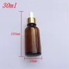 10 pcs 33x105 mm DIY 30 ml de vidro Brown essenciais frascos de óleo Dropper líquido reagente frascos Contentores Aromaterapia Perfumes