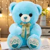 35-65cm 3 Colors Super Cute Teddy Bear Stuffed Plush Toy for Girls Gift Soft Blue Pink White Bear Dolls for Valentine Christmas