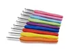9pcs/conjunto kit de modelo de crochê de gancho de metal TPR A agulhas de tricô de alumínio para faixa de ferramenta de tear artesanato DIY XB1