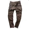 14oz bunte Rock Can Roll Echtes Rindsleder Motorradfahrerhose Vintage Stilvolle Rindslederhose 4 Farben 201126