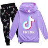 Tik Tok Boys Clothings Sets Teen Girls Hoodies Kids Spring Auturn 3D Letters Printトラックスーツストリートカジュアルヒップホップスウェットシャツtro3319724