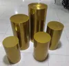5PCS Electric Gold Mirror Iron Material County Cylinder Party Wedding Decoration Calth2206057