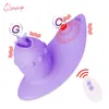 Damskie majtki wibrator Wibrator Wearable G Spot Vibrating Tongue Licking Clitoris Stymulator Kobiet Masturbator Seks Fidget Toy 0216