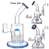 Clear Gourd Beaker Bong Glass Bubbler 금연 파이프 샤워 헤드 Perc 물 14mm 합동 Banger