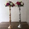 Imuwen Candle Holders 60 cm / 24 "Metal Candlestick Flower Vase Table Centerpiece Event Rack Floor Road Bly Bröllopsinredning 211222