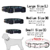 Изготовленные на заказ щенок вышивки щенков, жесткие джинсы персонализированные собаки цепь тегов цепь телефона ID воротник для больших больших маленьких пуделей собаки LJ201112
