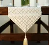 Grid Sequin Table Runner With Tassel Party Supplies Fabric Decorations for Holiday Wedding Birthday Classic Dinner Banquet Decor Tapestry