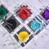 Dekorativa Blommor Kransar Akryl Box Konserverad Rose Eternal Forever Rosor Smycken Alla hjärtans presenter Till flickvän Mamma Kvinnor