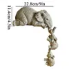 3 части слона матери висит 2 Baby Kawaii Lucky Deceual Статуэта статуэта статуэтки смолы ремесел дома гостиная украшенияА06 A59