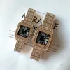 Venda Quente de Alta Qualidade Homens Mulheres Relógio De Moda Shinning Diamante Assista Full Gelado Relógios De Aço Inoxidável Movimento De Quartzo Luxo Luxo Relógio de Relógio de Luxo