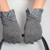 Mode Touch Screen Warm Lace Handskar Kvinnor Elegant Höst Vinter Lång Full Finger Glove Mittens Bow Decorations Gloves1