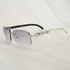 Dirty Designer Men Carter Oversize per le donne Buffalo Occhiali da sole Luxury White Horn Glass Big Shades Nuovo Bkvcv7244864