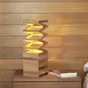 Simple modern art creative personality table lamp fashion simple bedroom bedside lamp solid wood spring lighting RW471