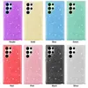 Hybrid 3in1 Soft TPU PC Glitter Sockproof Cases for Samsung S20 S21 S22 Plus S23 Ultra S21fe iPhone 14 13 12 Mini 11 Pro XR XS Max 8 Plus Bling BLING SHINEY BACK COVER