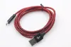 Tipo C cabo para S20 S8 Conector de metal ininterrupto tecido Nylon trança micro USB cabo de chumbo cabo micro / tipo c para samsung s20