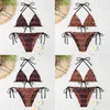 Het reversibel badkläder leopard bikini set två stycken baddräkt tryck baddräkt sexig för semester baddräkter sexiga pad taggar