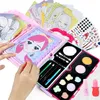 Enfants Maquillage Dessin Jouets Multi-fonction Poignée LED Peinture Coloré Maquillage Cosmétiques Valise Jouet Planche À Dessin Pour Les Filles Cadeau LJ201009