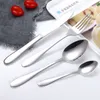 4Pcs Modern Flatware Set Wed Cutlery Knife Spoon Fork Tableware Set