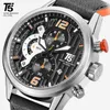 Men's sports watch, quartz timer, luxury, waterproof, black, T5