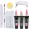 Poly Nail Gel Kit Poly Gel Набор Светодиодные Очистить УФ Гель Лак Лак для ногтей Быстрая Здание Для Nails Extensions Builder Keat Art Kit