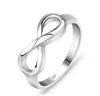 925 Sterling Silver plating Infinity Ring gold silvery black Band ring for Women Fashion Wedding Jewelry Gift MOQ 20 pcs size US 6-10