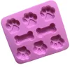 Cute Pet Cat Dog Paws Silicone Mold Chocolate Cake Cookie Candy Mould DIY Baking Mold Handmade Soap Molds