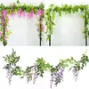 Decorative Flowers 1.8M Artificial Rattan Garland Wedding Arch Decorative Fake Plants