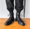 Męskie buty zima Nieodporne bottery miękkie boczne zamek błyskawiczny wysokiej góry Cool Black Mens Boot Moda Motocykl Style Rozmiar 40-45 06