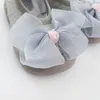 first walkers girl slippers soft rubber sole glitter shoes newborn baby booties bow sock shoe fashion LJ201104