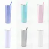 20 oz ışıltılı gökkuşağı boya tumblers süblimasyon 600 ml paslanmaz çelik fincan su kahve kupa payet kapakları meyve suyu sıcak satış