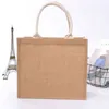 NXY Shopping Bags pouch Burlap with Laminated Interior and Soft Cotton Handle Women Grocery Bridesmaid Gift 220128