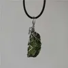 Naturalny zielony Aerolites Moldavite Crystal Falling Kamienna Energia Energia Apotropaiczna 4G6G Lot Linia Naszyjnik 10284803834146534