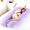 妊娠中の女性のための妊娠枕寝具全身枕快適な女性のための快適な紫色のクッション長い側の睡眠マタニティ枕20117
