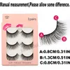 3 Pairs 3D Imitation Mink Hair Eyelash Nature Bushy Crossing Lashes Individual Strip Thick Lash Fake Eyelashes Makeup Tools Pestanas De Pelo De Vison